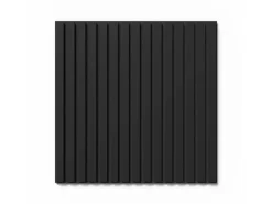 Akustikpaneel Lino Nero MDF Schwarz Filz Schwarz 60 cm x 60 cm 2 Stück