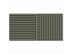 Akustikpaneel Lino Olive MDF Schwarz Filz Schwarz 60 cm x 60 cm 2 Stück