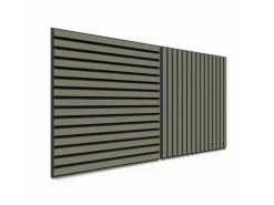 Akustikpaneel Lino Olive MDF Schwarz Filz Schwarz 60 cm x 60 cm 2 Stück