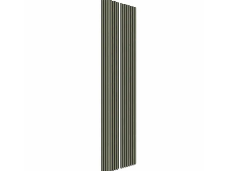 Akustikpaneel Lino Olive MDF Schwarz Filz Schwarz 32 cm x 240 cm 2 Stück