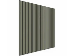 Akustikpaneel Lino Olive MDF Schwarz Filz Schwarz 60 cm x 120 cm 2 Stück