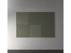 Akustikpaneel Lino Olive MDF Schwarz Filz Schwarz 60 cm x 120 cm 2 Stück