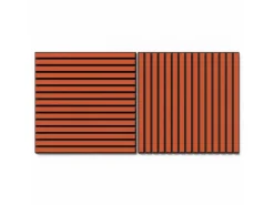 Akustikpaneel Lino Orange MDF Schwarz Filz Schwarz 60 cm x 60 cm 2 Stück