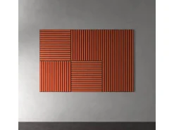 Akustikpaneel Lino Orange Blast MDF Schwarz Filz Schwarz 60 cm x 120 cm 2 Stück