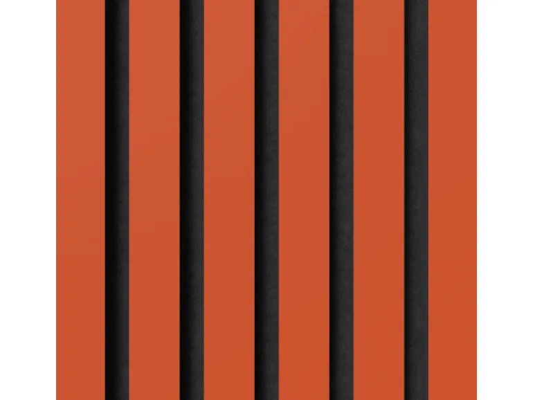 Akustikpaneel Lino Orange Blast MDF Schwarz Filz Schwarz 60 cm x 120 cm 2 Stück