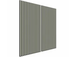 Akustikpaneel Lino Pebble MDF Schwarz Filz Schwarz 60 cm x 120 cm 2 Stück