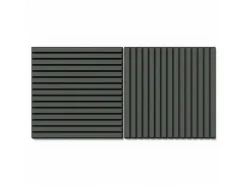 Akustikpaneel Lino Pewter MDF Schwarz Filz Schwarz 60 cm x 60 cm 2 Stück