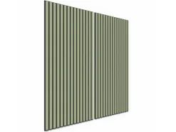 Akustikpaneel Lino Pistacio MDF Schwarz Filz Schwarz 60 cm x 120 cm 2 Stück