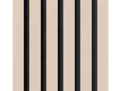 Akustikpaneel Lino Powder MDF Schwarz Filz Schwarz 60 cm x 60 cm 2 Stück