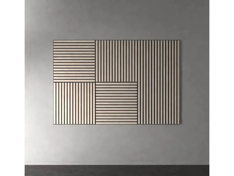 Akustikpaneel Lino Powder MDF Schwarz Filz Schwarz 60 cm x 120 cm 2 Stück