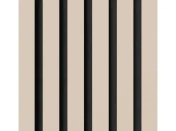 Akustikpaneel Lino Powder MDF Schwarz Filz Schwarz 60 cm x 120 cm 2 Stück