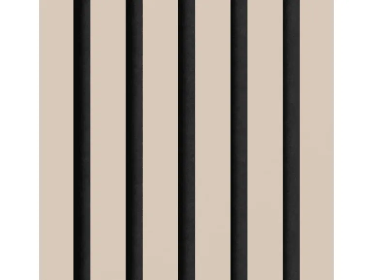 Akustikpaneel Lino Powder MDF Schwarz Filz Schwarz 60 cm x 120 cm 2 Stück