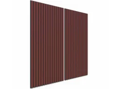 Akustikpaneel Lino Salsa MDF Schwarz Filz Schwarz 60 cm x 120 cm 2 Stück