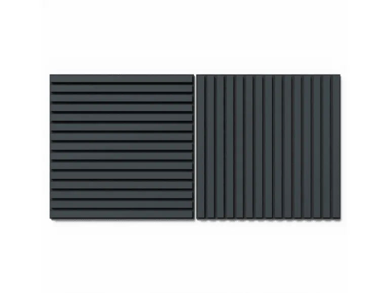 Akustikpaneel Lino Smokey Blue MDF Schwarz Filz Schwarz 60 cm x 60 cm 2 Stück