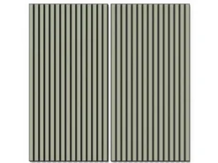 Akustikpaneel Lino Vapour MDF Schwarz Filz Schwarz 60 cm x 120 cm 2 Stück