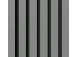 Akustikpaneel Linoleum Ash MDF Schwarz Filz Schwarz 60 cm x 300 cm