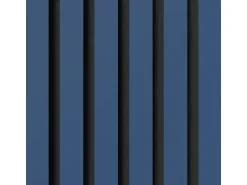 Akustikpaneel Linoleum Midnight Blue MDF Schwarz Filz Schwarz 60 cm x 240 cm