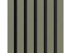 Akustikpaneel Linoleum Olive MDF Schwarz Filz Schwarz 60 cm x 240 cm