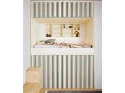 Akustikpaneel Linoleum Pearl MDF Schwarz Filz Schwarz 60 cm x 300 cm