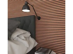 Akustikpaneel Mahagoni MDF Schwarz Filz Schwarz 60 cm x 240 cm FSC®