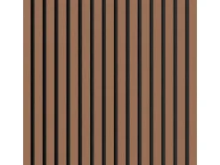 Akustikpaneel Mahagoni MDF Schwarz Filz Schwarz 32 cm x 240 cm 2 Stück FSC®