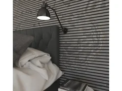 Akustikpaneel Steinfurnier Rustic MDF Schwarz Filz Schwarz 60 cm x 240 cm