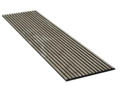 Akustikpaneel Steinfurnier Tan MDF Schwarz Filz Schwarz 60 cm x 240 cm