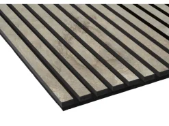 Akustikpaneel Steinfurnier Tan MDF Schwarz Filz Schwarz 60 cm x 240 cm