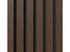 Akustikpaneel Walnuss Geölt MDF Schwarz Filz Schwarz 60 cm x 270 cm FSC®