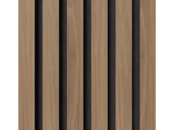 Akustikpaneel Walnuss MDF Schwarz Filz Schwarz 60 cm x 300 cm FSC®