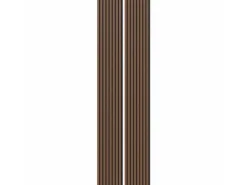 Akustikpaneel Walnuss MDF Schwarz Filz Schwarz 32 cm x 240 cm 2 Stück FSC®