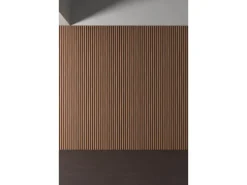 Akustikpaneel Walnuss MDF Schwarz Filz Schwarz 32 cm x 240 cm 2 Stück FSC®