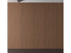 Akustikpaneel Walnuss MDF Schwarz Filz Schwarz 32 cm x 240 cm 2 Stück FSC®