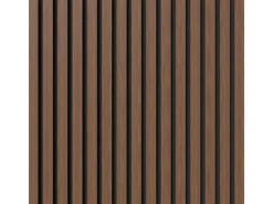 Akustikpaneel Walnuss MDF Schwarz Filz Schwarz 32 cm x 240 cm 2 Stück FSC®