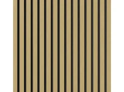 Akustikpaneel Wandverkleidung Eiche MDF Schwarz Akustikfilz Schwarz 60 cm 2 St.