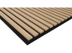 Akustikpaneel Wandverkleidung Eiche MDF Natur Akustikfilz Schwarz 60 cm 2 Stück