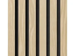 Akustikpaneel Wandverkleidung Esche MDF Schwarz Akustikfilz Schwarz 119,8 cm