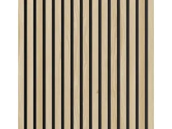 Akustikpaneel Wandverkleidung Esche MDF Schwarz Akustikfilz Schwarz 119,8 cm