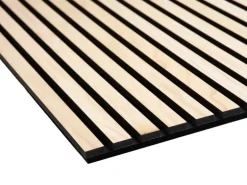 Akustikpaneel Wandverkleidung Esche MDF Schwarz Akustikfilz Schwarz 119,8 cm