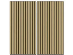 Akustikpaneel Wandverkleidung Eiche MDF Natur Akustikfilz Schwarz 119,8 cm