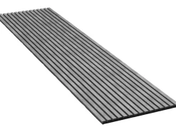 Akustikpaneel Wandverkleidung Laminiert Betongrau MDF/Akustikfilz Schwarz 240 cm