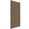 Akustikpaneel Wandverkleidung Walnuss MDF Schwarz Akustikfilz Schwarz 119,8 cm