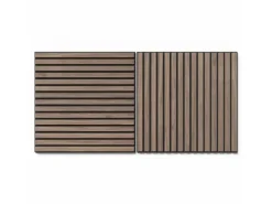 Akustikpaneel Wandverkleidung Walnuss MDF Natur Akustikfilz Schwarz 60 cm 2 St.