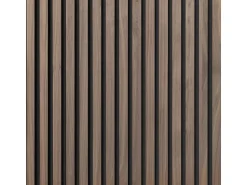 Akustikpaneel Wandverkleidung Walnuss MDF Schw. Akustikfilz Schwarz 60 cm 2 St.