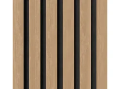 Akustikpaneel-Muster Buche Unbehandelt MDF Schwarz Filz Schwarz 29,5 cm x 15 cm