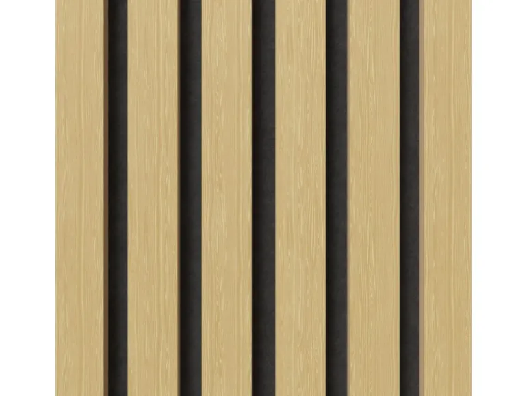 Akustikpaneel-Muster Eiche Unbehandelt MDF Braun Filz Schwarz 29,5 cm x 15 cm