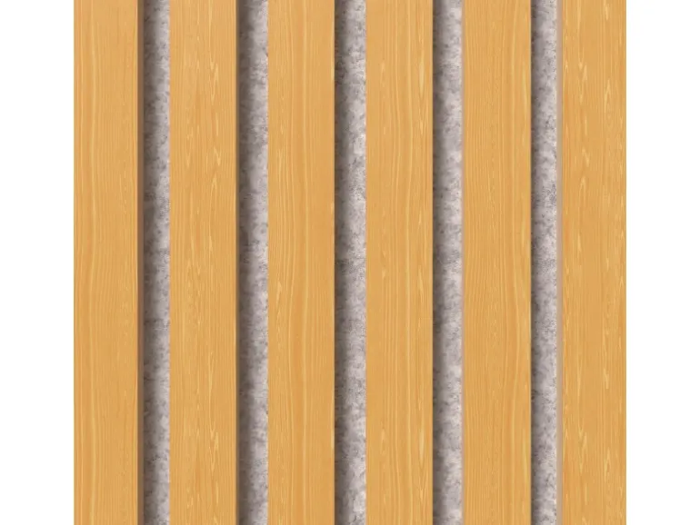 Akustikpaneel-Muster Eiche Natur Geölt MDF Braun Filz Grau 29,5 cm x 15 cm