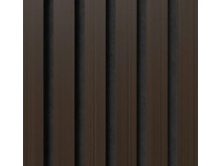 Akustikpaneel-Muster Eiche Geräuchert MDF Schwarz Filz Schwarz 29,5 cm x 15 cm