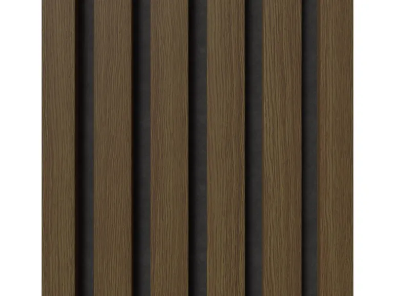 Akustikpaneel-Muster Foliert Eiche Dunkel Filz Schwarz 29,5 cm x 15 cm