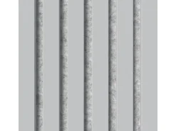 Akustikpaneel-Muster Foliert Weiß Matt Filz Grau 29,5 cm x 15 cm